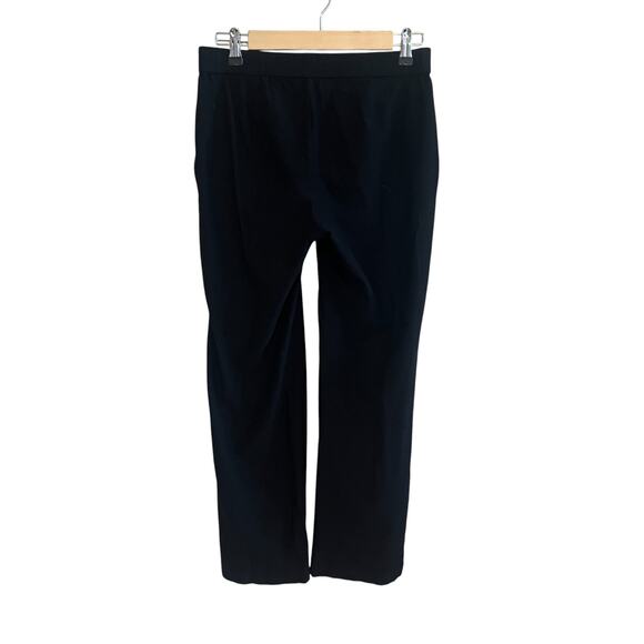 Eileen Fisher Washable Stretch Crepe Pull On Straight Leg Pants Black Petite S - Picture 3 of 7